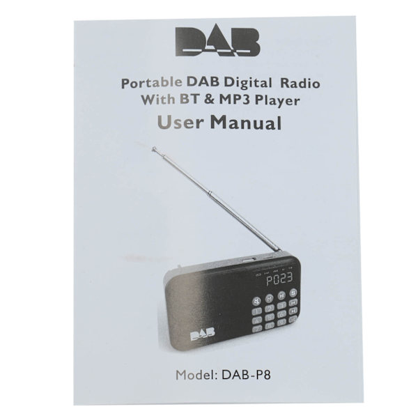 DAB / DAB+ Digital Radio Bärbar med FM-laddningsbar