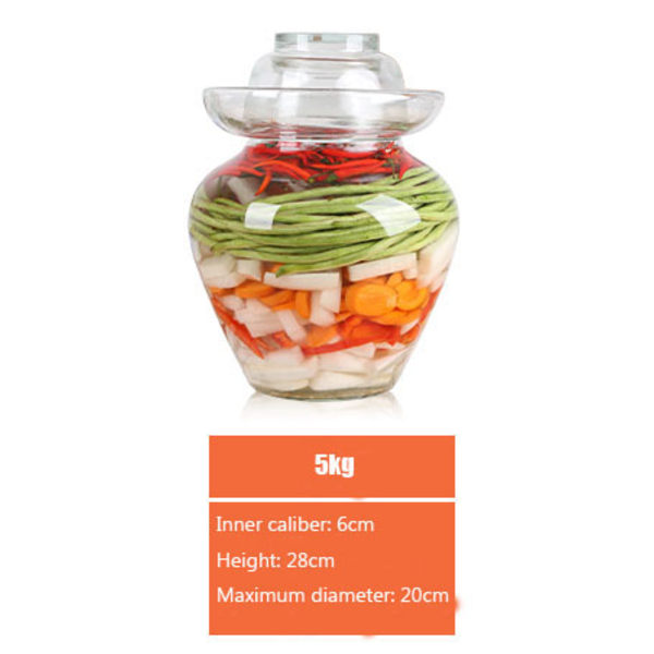 5KG glasbehållare Kimchi Burk Köks inlagda burkar