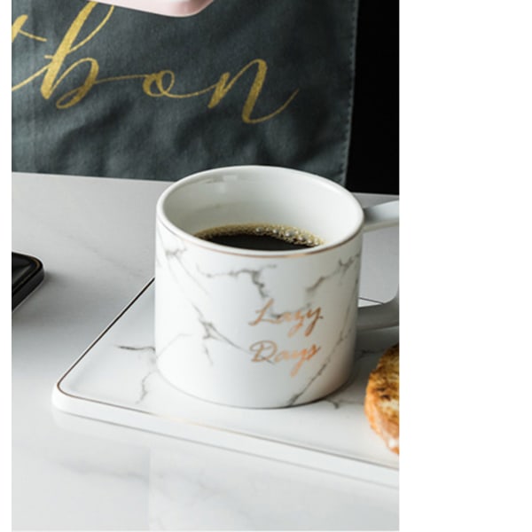 Gyllene sked kaffekoppsset bordsservis kaffe te set