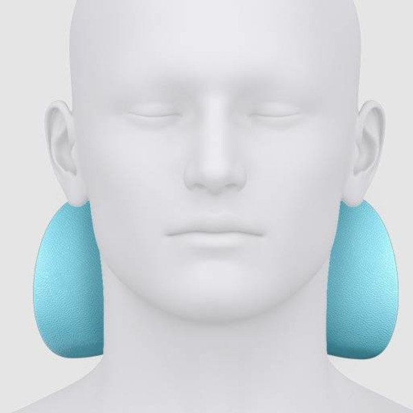S-formad enkelnackskudde, säng Sömnkudde Memory Foam , Blue
