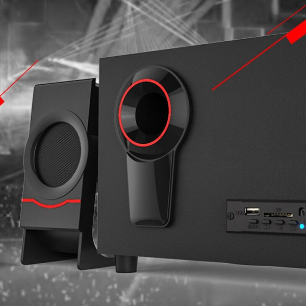 Datorhögtalare Trä Multimedia Subwoofer Bluetooth