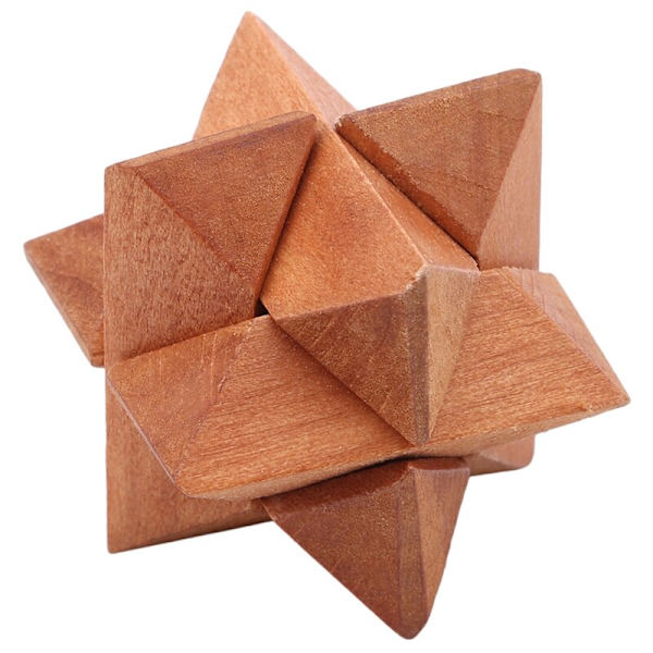 6st/ set Klassiskt träpussel Mind Brain Teasers Burr