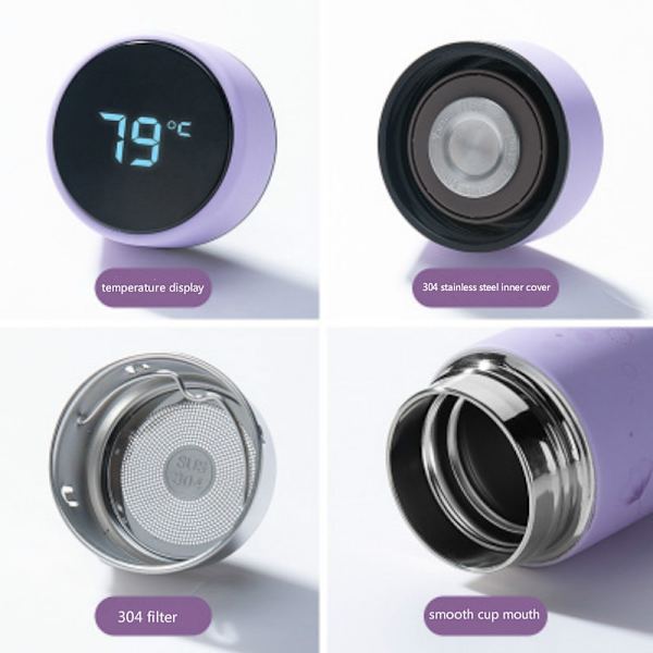 450 ml Smart Temperature Display i rostfritt stål termos