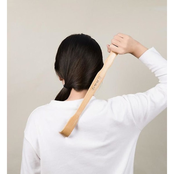 17in Bamboo Wood Back Scratcher Massager, självmassager