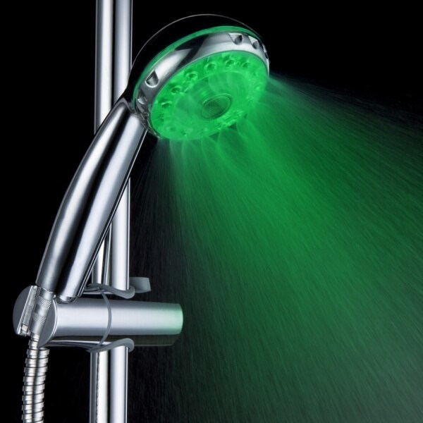 LED Chuveiro duschhuvudssprinkler Justerbar 3 Mode Ducha