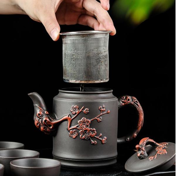 Yixing Zisha Pot Rostfritt stål Sil Tekanna kopp Vattenkokare