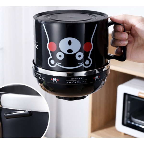 1000 ml Lunchbox i rostfritt stål Bärbar Kid Round Bento