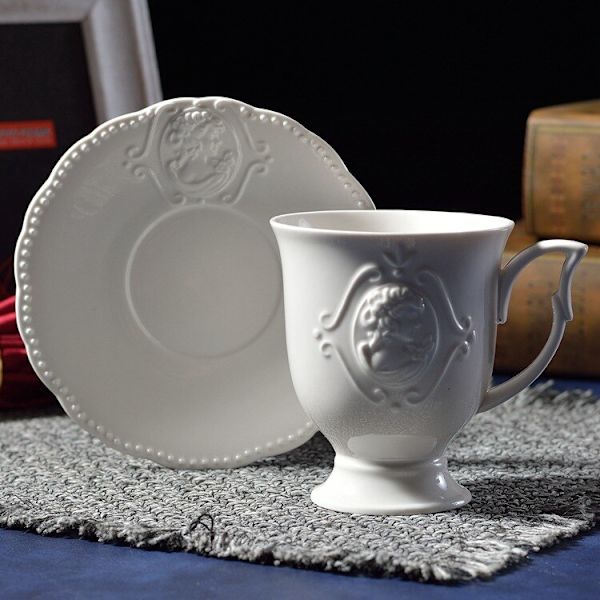 Kaffekopp och set Skicka porslinssked 350 ml kopp