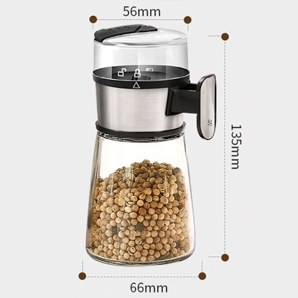 1 st Push Typ Salt Dispenser Salt Socker Flaska Krydda Peppar