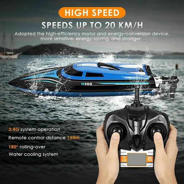 Fjärrkontroll RC Boat High Speed Racing leksaker för utomhusbruk