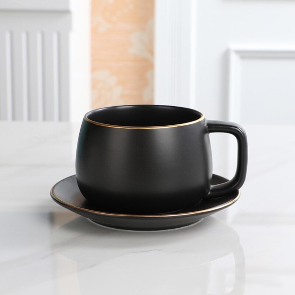 Moderna kaffemuggar kopp mattsvart koppar keramisk mugg kopp och