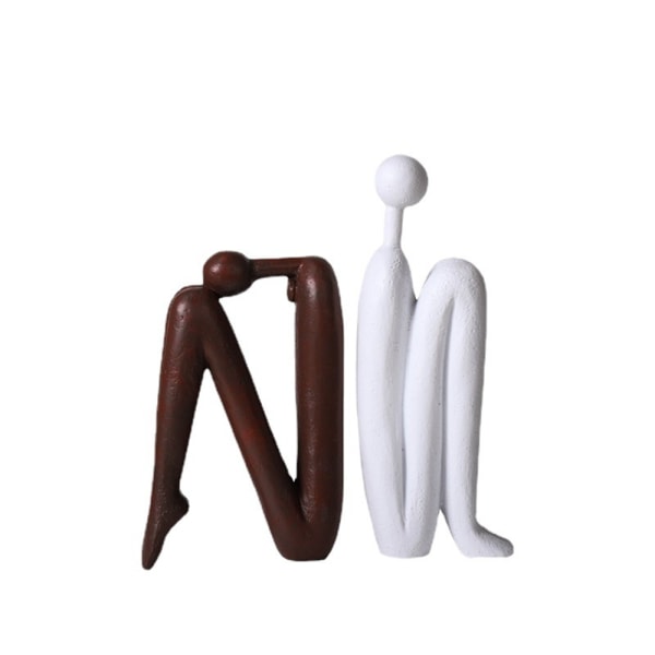 2st Do Old Yoga Character Bookend, Modern Simple Abstract