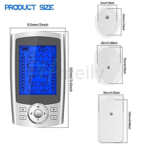 24Modes eletric compex muskelstimulator ems pulsmeridian