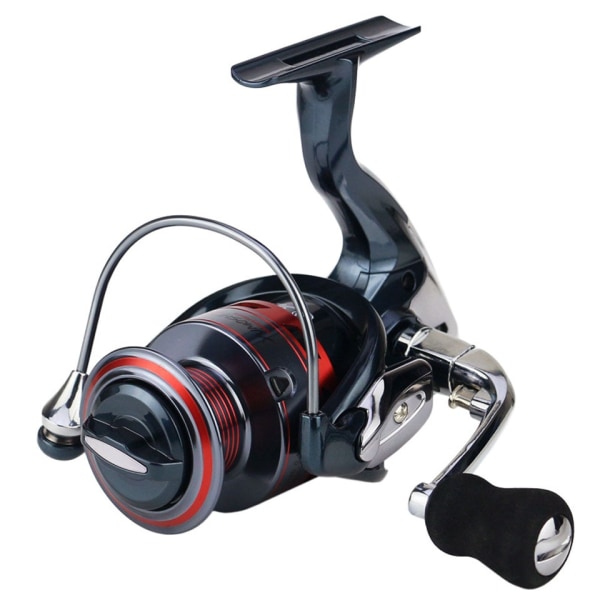 Full Metal Fishing Reel Spining 13+1BB 5000-serien Svart