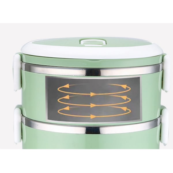 2 Layer Lunch Box Bärbar rostfritt stål Thermal för mat