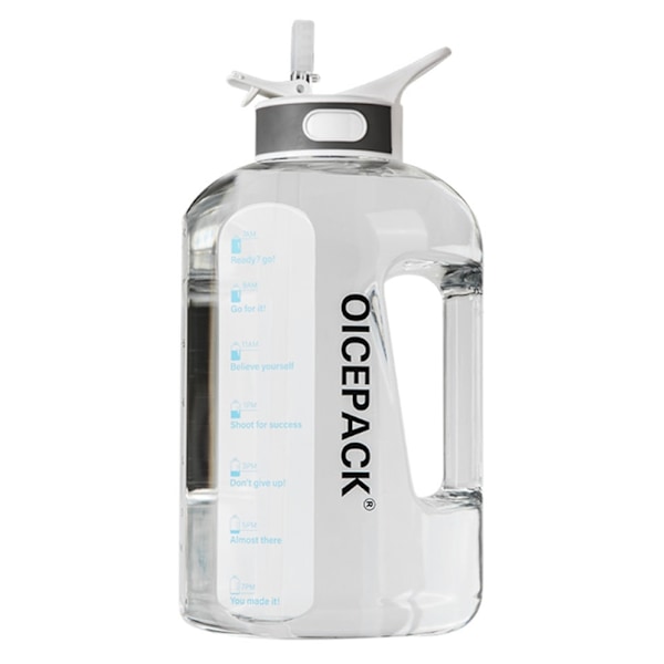 2500ml Utomhusvattenflaska Halm Sportflaskor Dricka