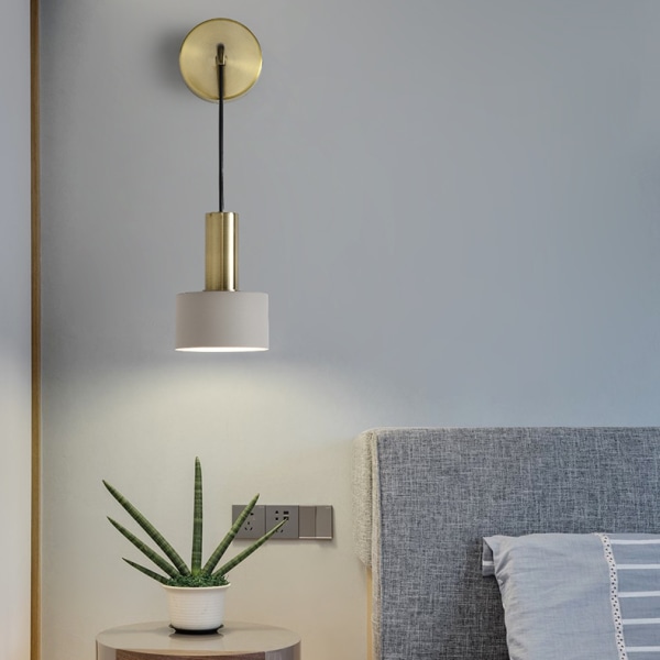 Nordic Wall Lamp American Style Iron Art Sovrum Sängbord