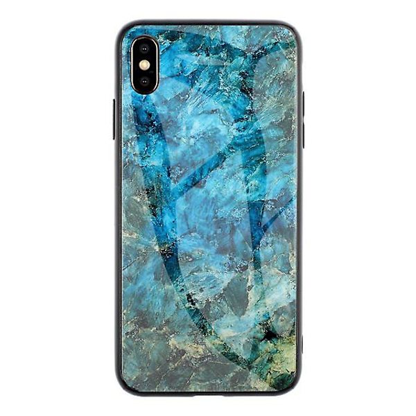 Marble Pattern Case Cover för Honor 10 - Blågrön