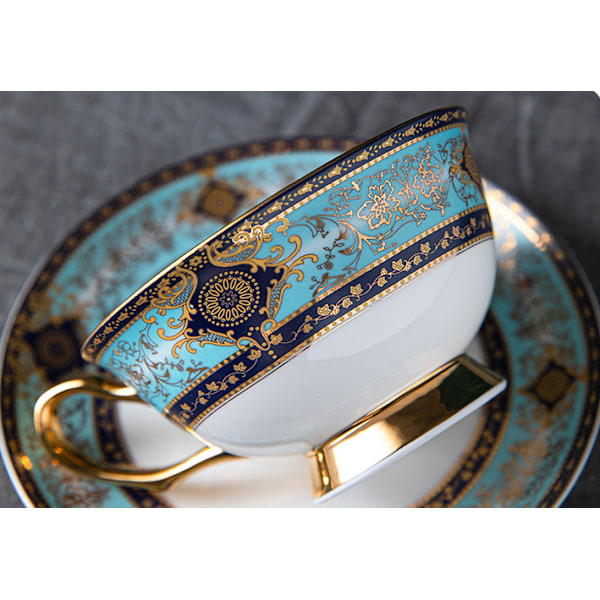 Bröllop Nordic Tea Set Luxury Bone China European Cup Flower