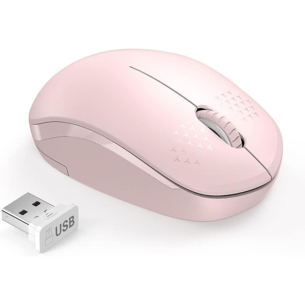 Trådlös mus, 2,4g ljudlös mus med USB mottagare