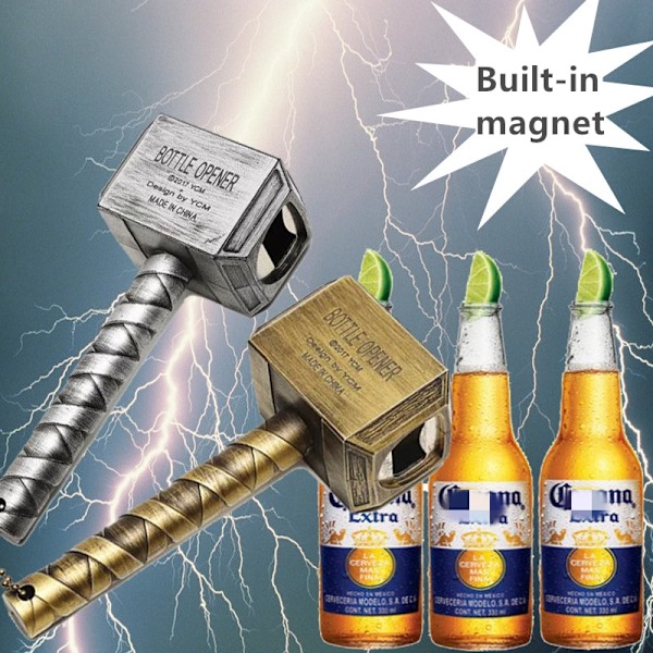 Creative Retro Beer Flasköppnare Multifunktionshammare Av