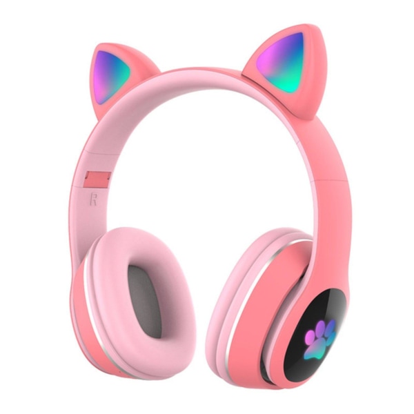 Over Ear Music Wireless Headset Glowing Cat Headphones 7