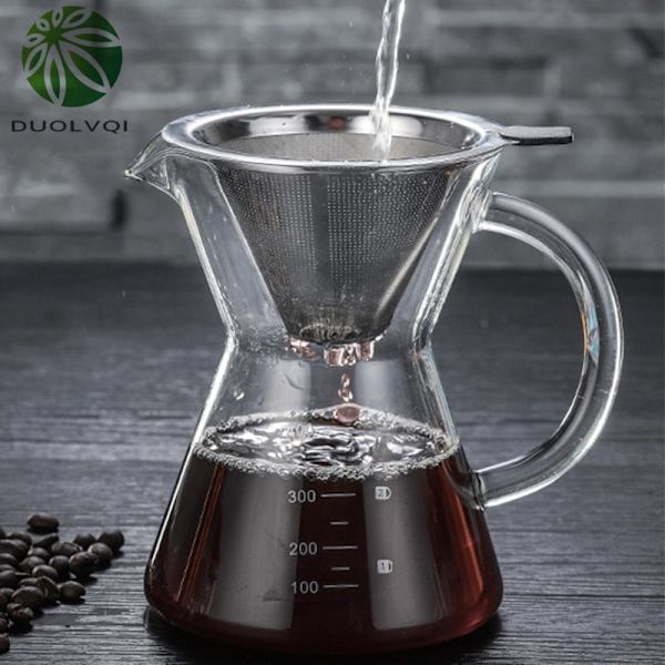 400 ml kaffekanna i glas kaffekokare Värmebeständigt kaffe