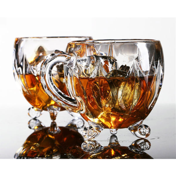1st 190ml Kristallglas Te Kaffe Vattenkopp Transparent