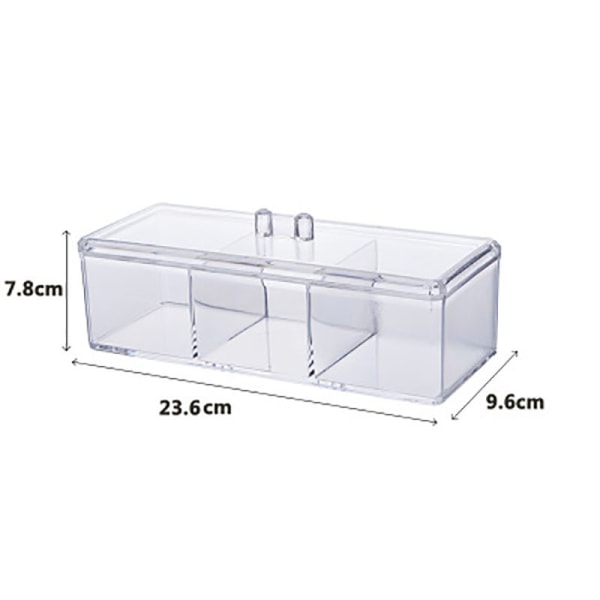 1 st Transparent kosmetisk förvaringslåda Makeup Organizer Bomull