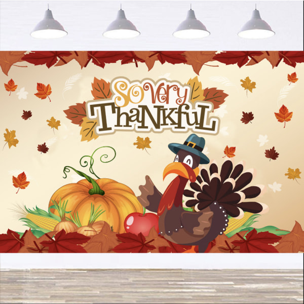 Thanksgiving dekoration Banner, höstskörd bakgrund Colorful C