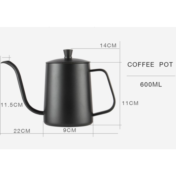 600 ml Droppkokare Kaffe Tekanna Non Stick Coating Food