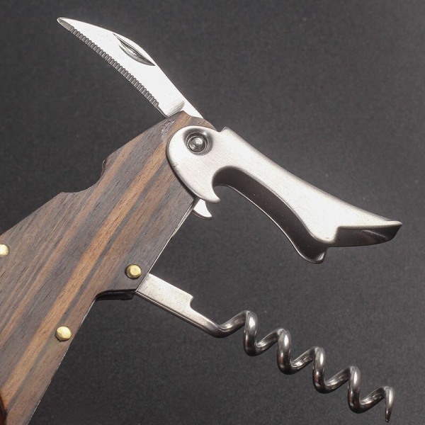 4 i 1 Cigarr Cutter Set Multifunktionell Travel Trä