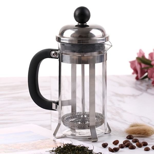 350 ml rostfritt stål glas franskt filter kaffekanna kaffe
