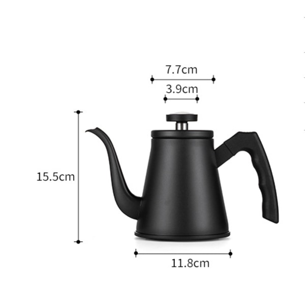 Kaffedroppvattenkokare i rostfritt stål 750ml kaffekanna