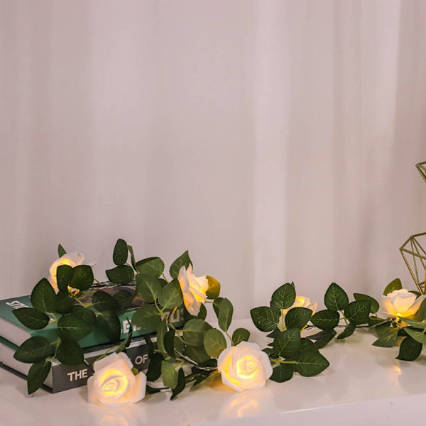 Led Rose Rotting Dekorativ Lampa, Nordic Home Style Koppar White