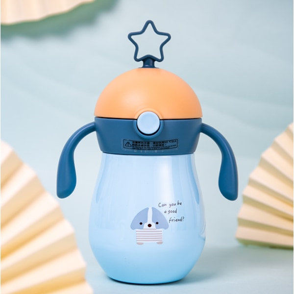 260 ml tecknad baby termoskopp för barn Mjuk pip