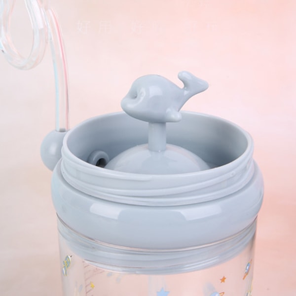 260 ml PC Plast drickskopp för barn Tecknad nappflaskor