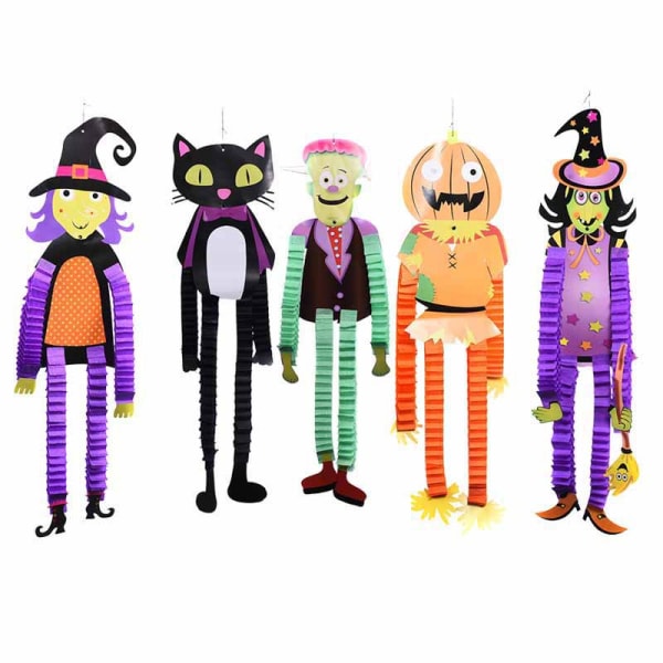 Halloween dekoration pappershänge, spökfestival nattklubb Colorful C