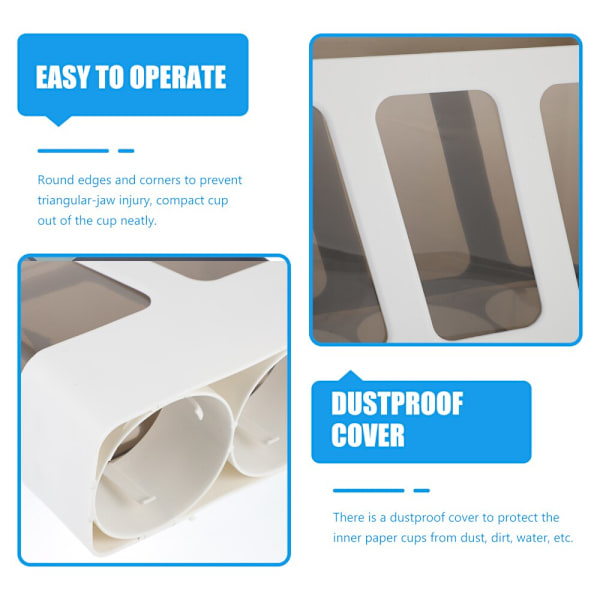 Dispenser för engångskopp Dispenser Cup Organizer Väggmonterad kopp
