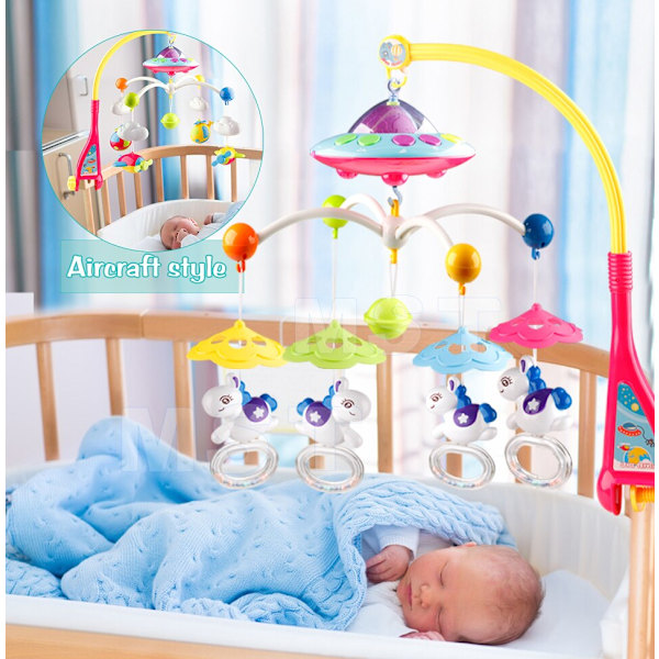 Baby 0 12 månader Nyfödd Spjälsäng Mobil Musical Säng Bell