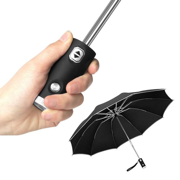 Automatiskt omvänt fällbart paraply LED-reflekterande band