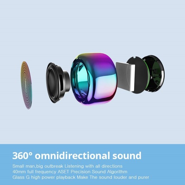 Trådlös Bluetooth -högtalare Super Bass Portabel Subwoofer 3D