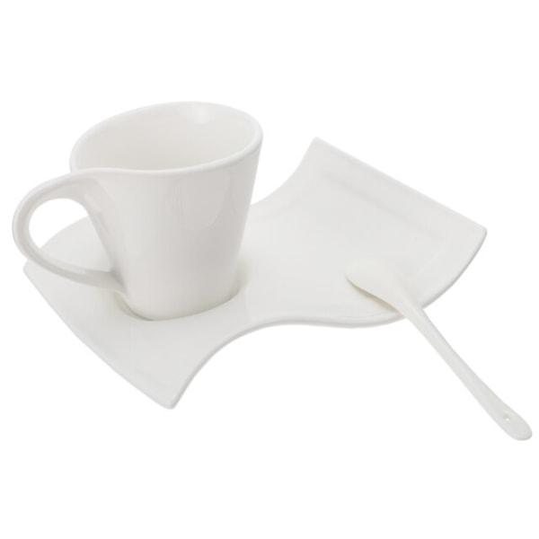 Modern keramisk kaffe latte tekopp mugg med vågformad