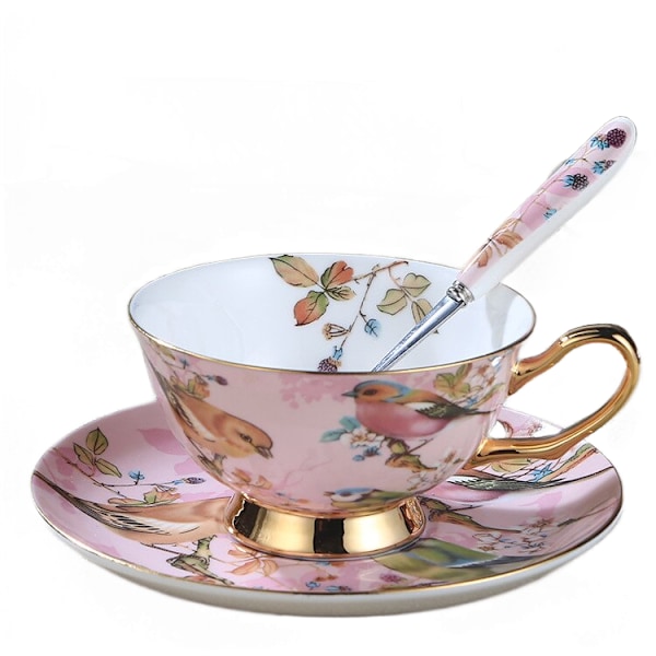 European Bone China Coffee Cup Set, Creative Ceramic Phnom