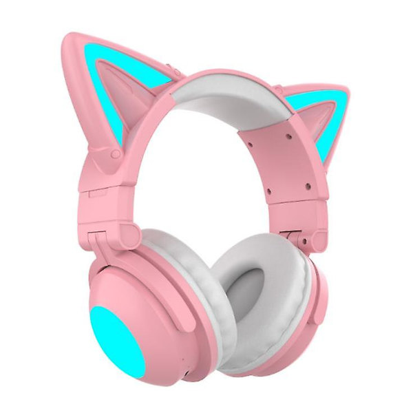 Gaming Headset Cat Ears Surround Sound Rgb Led Ljusbrus