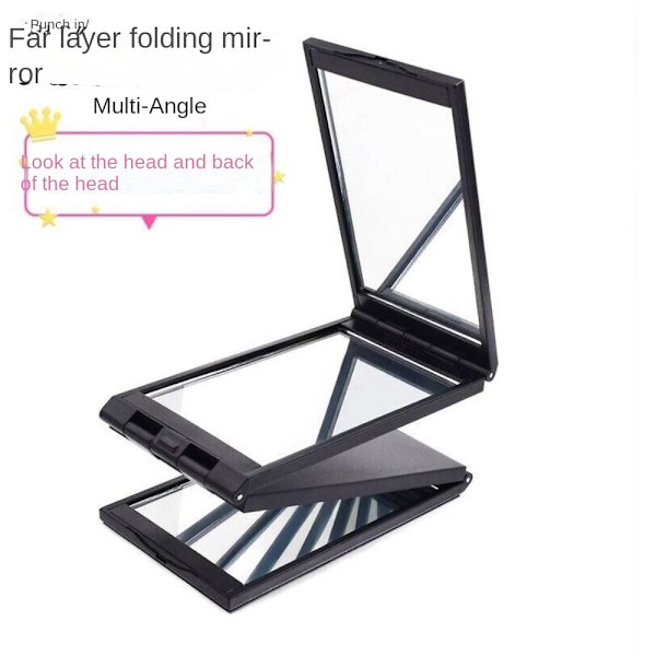 Fyra speglar för din egen frisyr, du kan titta tillbaka på Pink folding mirror