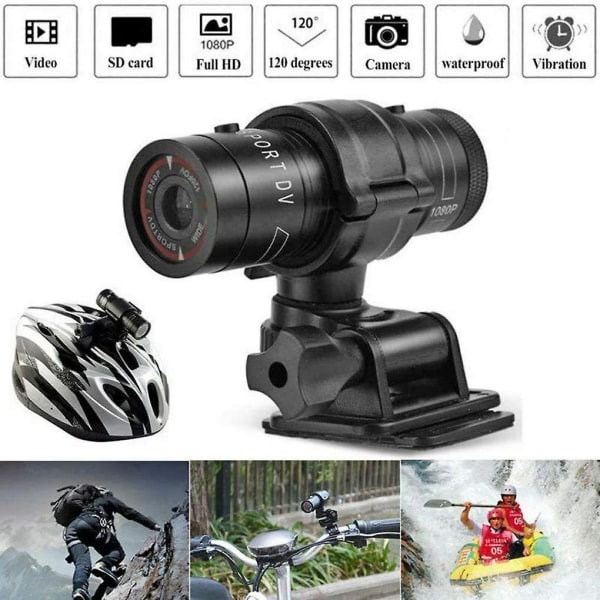 Mini F9 HD Kamera HD Cykel Motorcykel Action Action Kamera