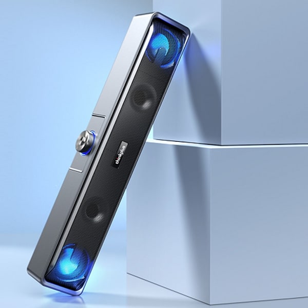 Svart trådlös Bluetooth -datorhögtalare USB driven trådbunden