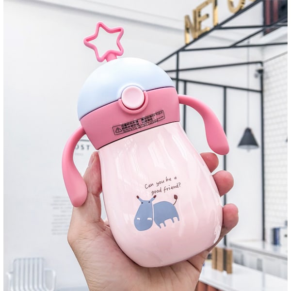 260 ml tecknad baby termoskopp för barn Mjuk pip