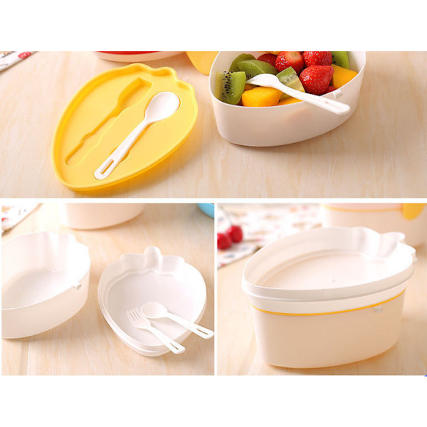 500ml Strawberry Shape Lunchbox, 2-lagers matfruktförvaring